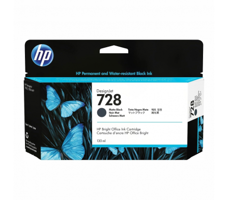 CARTUCHO DE TINTA HP 728 130-ML NEGRO MATE