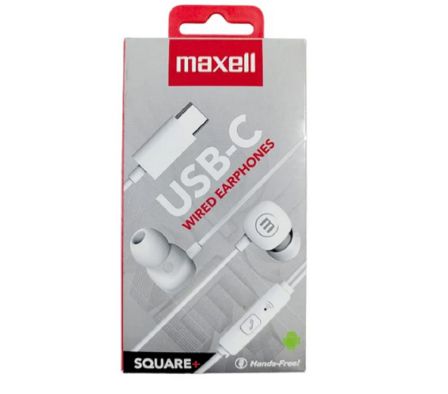 MAXELL AURICULAR TIPO C C/MIC BLANCO