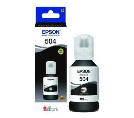 TINTA EPSON NEGRO 127ML T504 P/ EcoTank L1 4150 / L4260