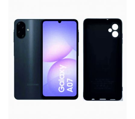 CELULAR SAMSUNG GALAXY A07/LTE/4GB/128GB BLACK + FUNDA